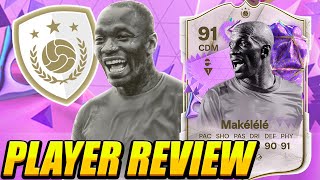 BEAST! 🔥 91 FUT BIRTHDAY MAKELELE PLAYER REVIEW! FUT BIRTHDAY ICON MAKELELE REVIEW! MAKELELE SBC!