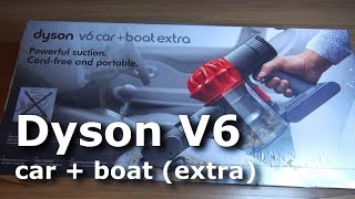 Dyson V6 Car + Boat extra beutelloser kabelloser Akku Staubsauger fürs Auto | unboxing