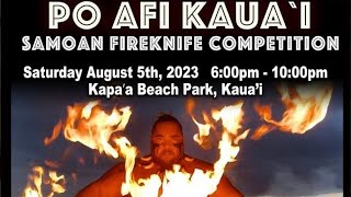 Po afi 2023 (kauai fireknife competition)