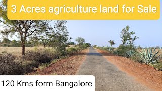 3 acres agriculture land for sale 120 kms form Bangalore 7338197726