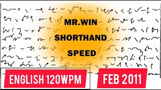 English senior Shorthand Speed / 120wpm / Feb 11