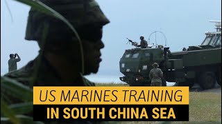 US Marines training in South China Sea