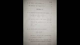 Partial Differential Equations (mathematics)|| bsc 3rd sem 2019 paper✔️