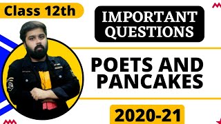 poets and pancakes important questions | 👇 class 12 imp questions | in Hindi