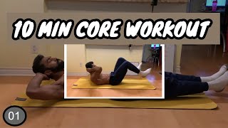 10 Minute Core Workout For Beginners (No Equipment)