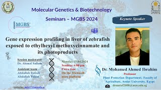 Gene expression in liver of zebrafish exposed to ethylhexyl methoxycinnamate - Prof. Mohamed Ibrahim