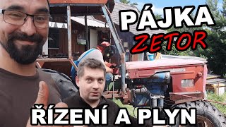 Traktor Pajka Zetor - řízení a plyn