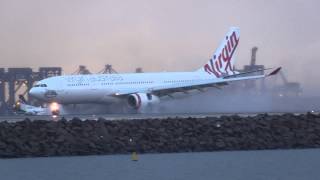 Virgin Australia  VH XFG wet landing SKSA