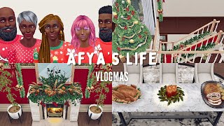 Sims Vlog | 🎄Christmas with the fam, shopping, clothing haul 👗 | Afya’s Life