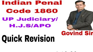 Indian  Penal Code 1860 Quick Revision [Part 1]