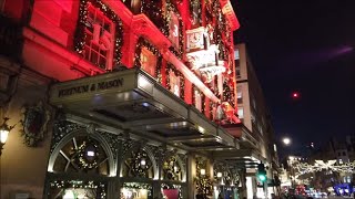 London walk: Christmas Lights Mayfair Burlington & Piccadilly Arcades,  Fortnum & Mason, Savile Row