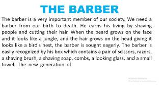 Essay on The Barber in English | #KamnaAcademy