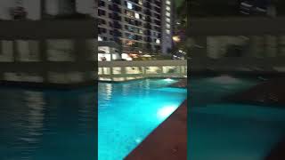 pool and night and blue water💧💦#pool #night #bluewater