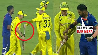 KL Rahul get angry when Marnus Labuschagne try to stolen his bat | Ind vs Aus 1st ODI 2023