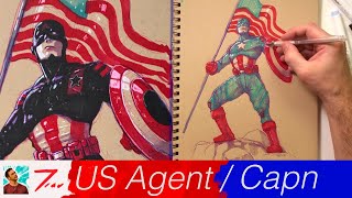 How To Draw Us Agent / Captain America