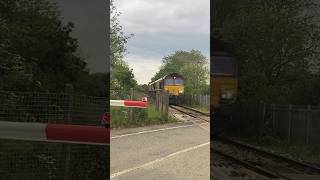 2 Class 66s passing LC #railway #trainspotting #shorts