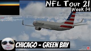 Chicago (ORD) to Green Bay, PMDG 738 [NFL Tour 21, Week 14] [P3D] [VATSIM]