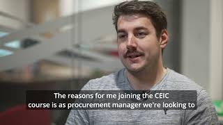 Gary Snoad-Jones, CEIC participants, on his reasons for joining the programme and what he has learnt