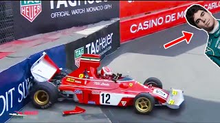 Leclerc Crashes 1974 Ferrari Interrupted By Lance Stroll