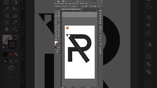 Letter R Logo Design Tutorial  #logo #adobeillustrator #shorts