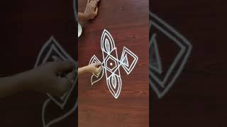 Easy pooja Rangoli design | Friday | small | muggu | kollam #shorts