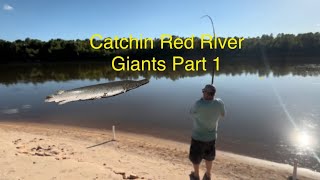 Red River Giants! Fishing for trophy sized Alligator Gar: Day 1 !! GAR WARS 2024!!