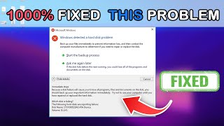 How to fix windows detected a hard disk problem