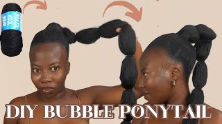 OMG 😱DIY BUBBLE PONYTAIL USING BRAZILIAN WOOL