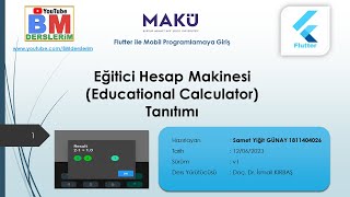 Educational Calculator App Eğitici Hesap Makinesi Uygulaması