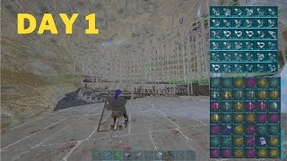 Claiming The Best Base Spot Day 1 ARK SURVIVAL EVOLVED (PvP)