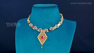 Artisitc Navarathna Stone Necklace at #vscoral #boutique #jewelry #ramsita #shortstrendingra #viral