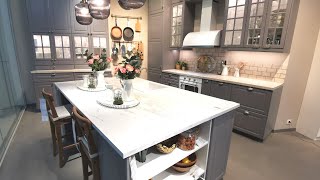 IKEA BODBYN Kitchen in Gray | Inspiring Kitchen Island Ideas & Stunning Gray Cabinetry!