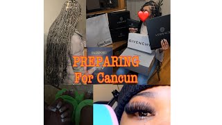 GRWM to prepare for Cancun (hair, lashes, wax, and packing)