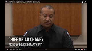 Monona Police Chief Brian Chaney's 'Letter to the Community' following fatal car chase