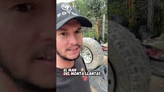 La llanta se despegó del rin. Así lo resolvimos. Gasolina y fósforos.