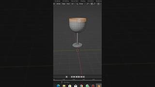 designing a beautiful wine glass in blender #shorts