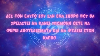 Δες τον εαυτό σου σαν ένα σπόρο που θα χρειαστεί να κάνει υπομονή ώστε να φέρει αποτελέσματα