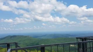 Plane flying over hanging rock state park NC