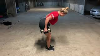 DB bent over row - sweep back