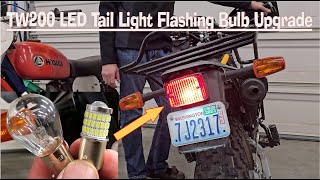 Yamaha TW200 LED Flashing Tail Light Bulb Upgrade