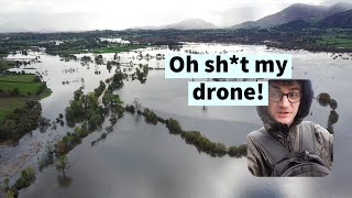 When 2 Lakes Flood and become 1 UK Lake District Flooding