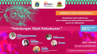 Webinar Dinas Kebudayaan "Upaya Peningkatan Kesejahteraan Masyarakat Dalam Hal Kebudayaan"