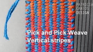 Weave vertical stripes - Weaving lesson for beginners