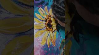 Art in Motion: Vibrant Sunflowers with Mixed Media #art #mixedmedia #painting