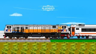 Hunting diperlintasan kereta api || Kereta Api Jayakarta|| Animasi Sepur Indonesia