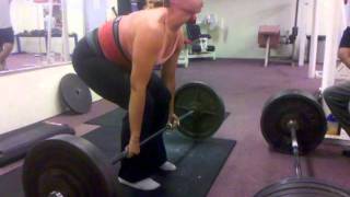 Kristin almost Poundstone 250lb Deadlift