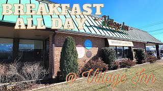 Let's have breakfast at Village Inn in Oklahoma. How about a 3 egg omelette & scratch made pancakes?