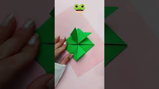 EASY Jumping Paper Frog | 🐸 Paper craft Idea DIY #diy #craft #art #papercraf #gift  #frog #creative