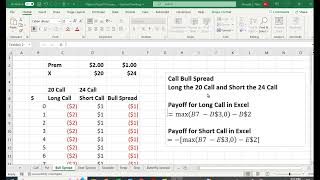 Call Bull Spread in Excel   Revised