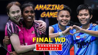 EPICK COMEBACK APRIYANI/FADIA | FINAL GAME 1 DAN 2 | WOMENS DOUBLES HONGKONG OPEN 2023